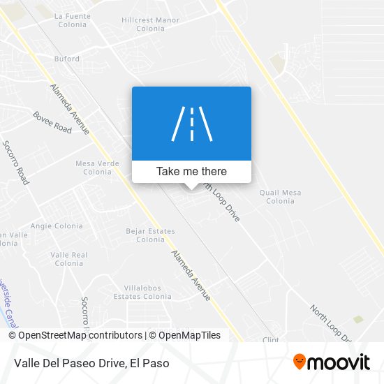 Valle Del Paseo Drive map