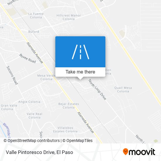 Valle Pintoresco Drive map