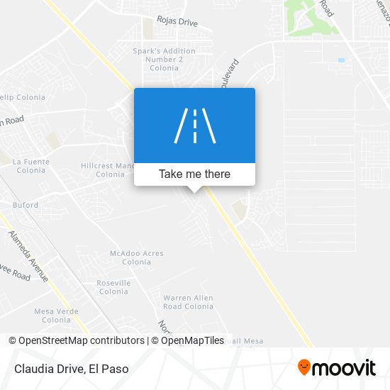 Claudia Drive map