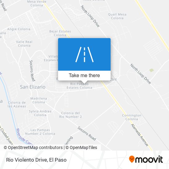 Rio Violento Drive map