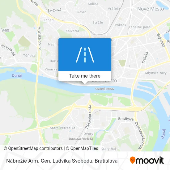 Nábrežie Arm. Gen. Ludvíka Svobodu map