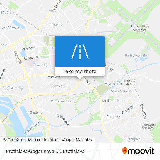 Bratislava-Gagarinova Ul. map