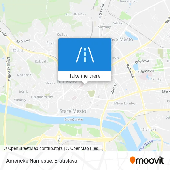 Americké Námestie map