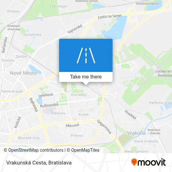 Vrakunská Cesta map