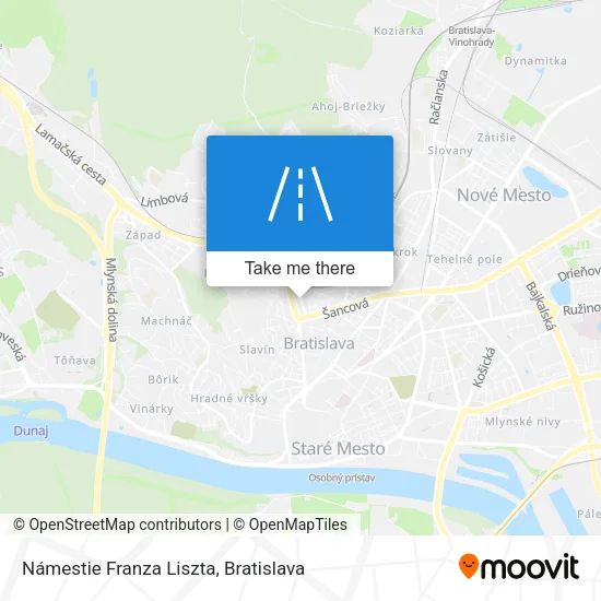 Námestie Franza Liszta map