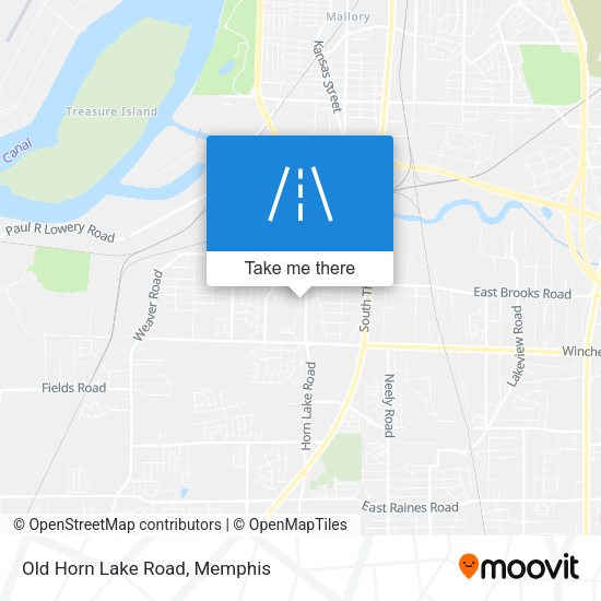 Old Horn Lake Road map