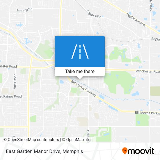 East Garden Manor Drive map