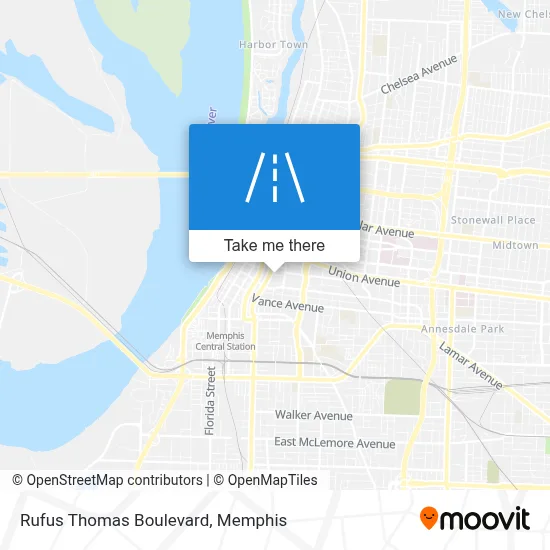 Rufus Thomas Boulevard map