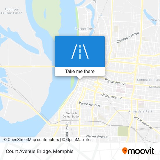 Mapa de Court Avenue Bridge