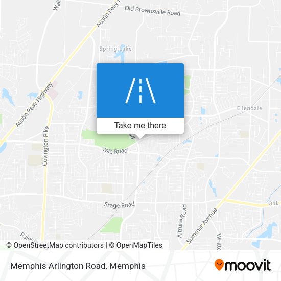 Memphis Arlington Road map
