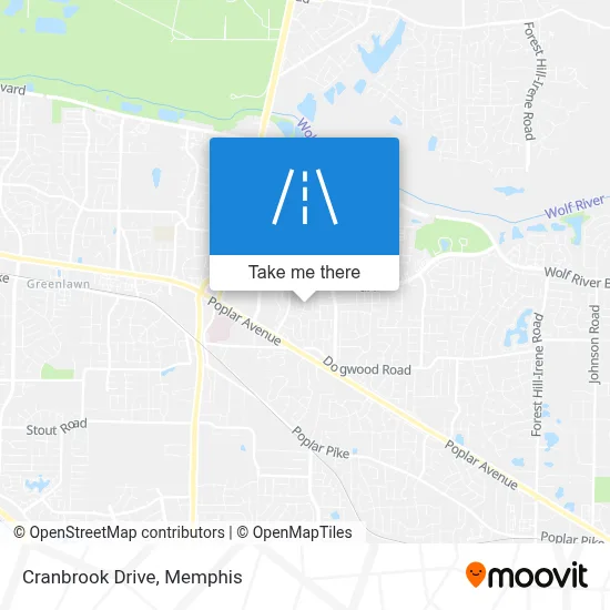 Cranbrook Drive map