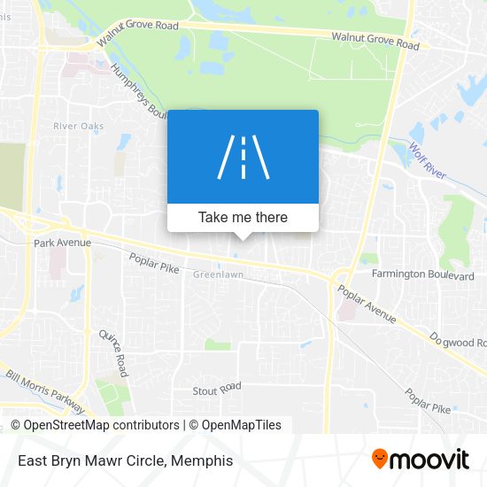 Mapa de East Bryn Mawr Circle