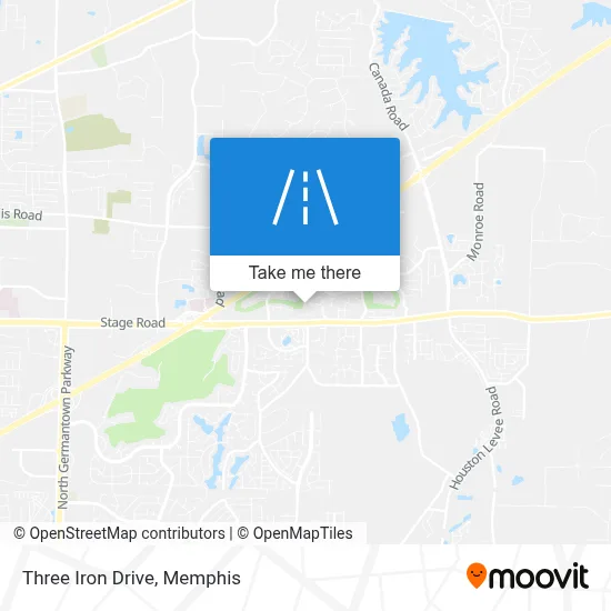 Three Iron Drive map