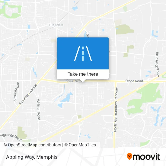 Appling Way map