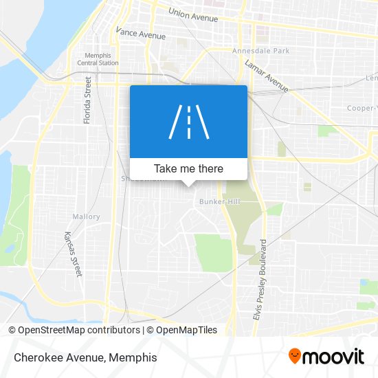 Cherokee Avenue map