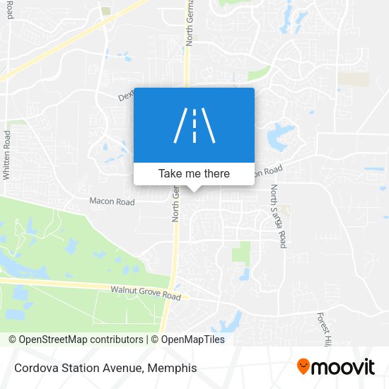 Cordova Station Avenue map