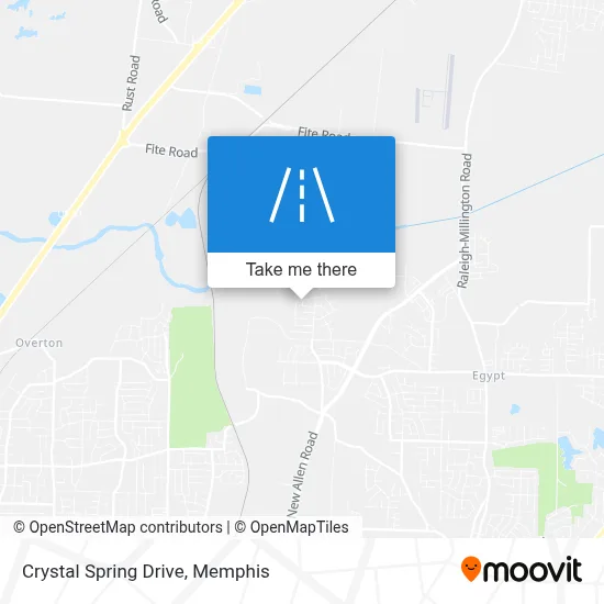 Crystal Spring Drive map
