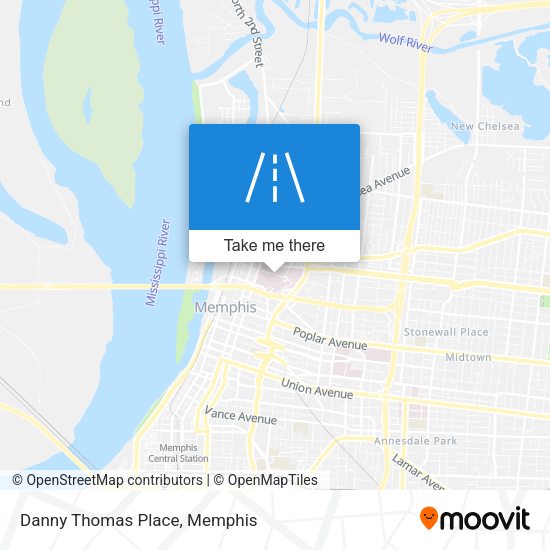 Danny Thomas Place map