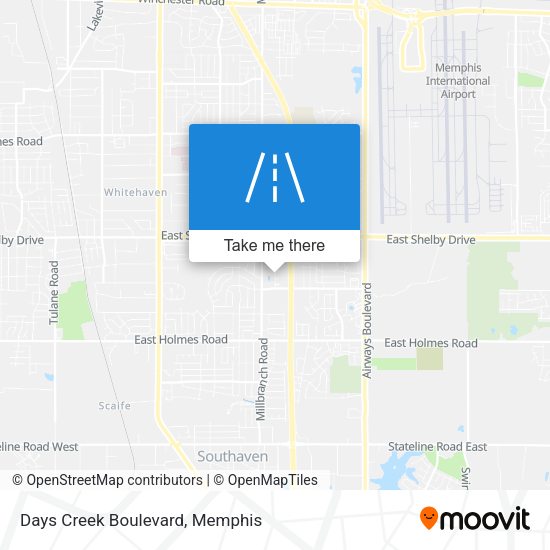Days Creek Boulevard map