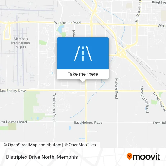 Distriplex Drive North map