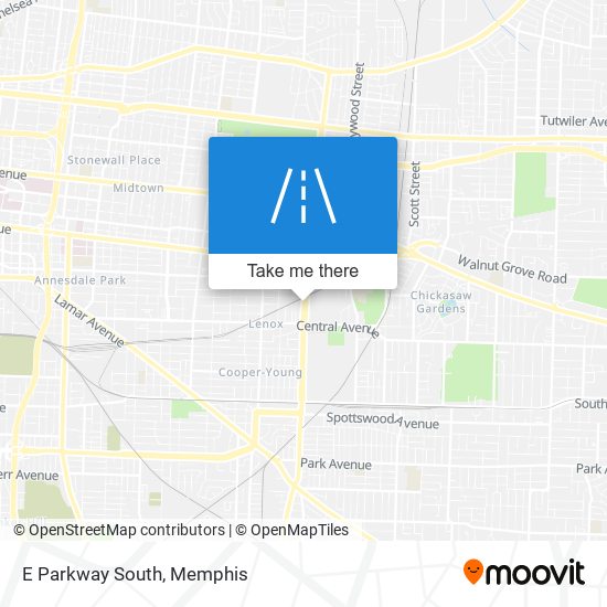 E Parkway South map