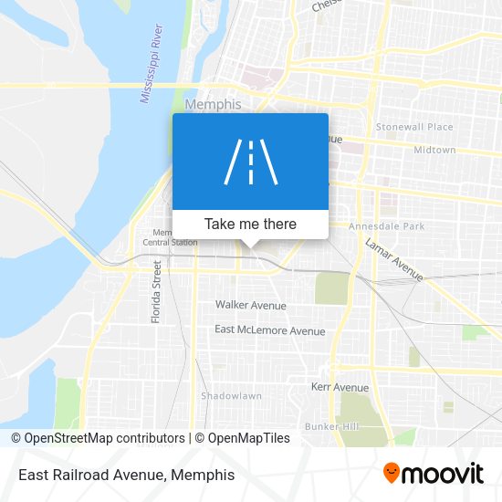 East Railroad Avenue map