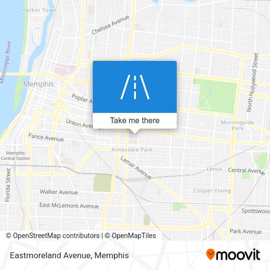 Mapa de Eastmoreland Avenue