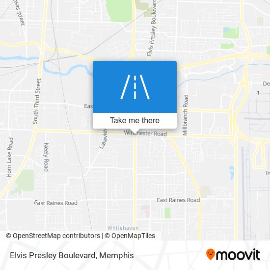 Mapa de Elvis Presley Boulevard