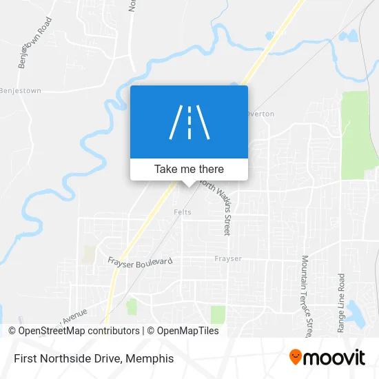 First Northside Drive map