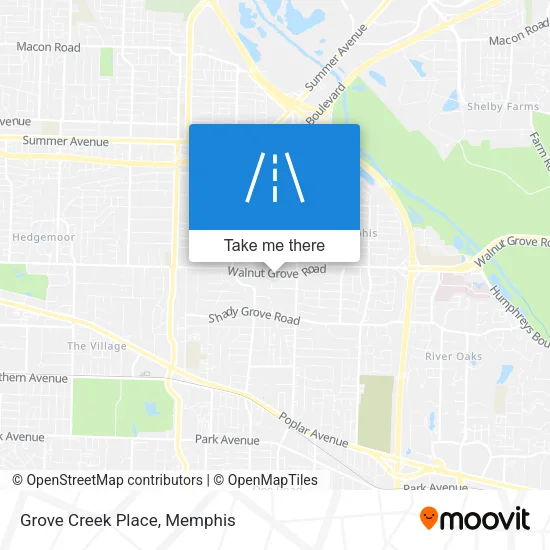 Grove Creek Place map