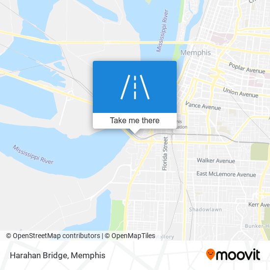 Harahan Bridge map