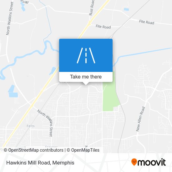 Hawkins Mill Road map
