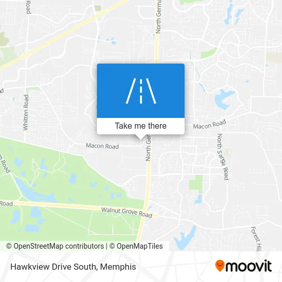 Hawkview Drive South map