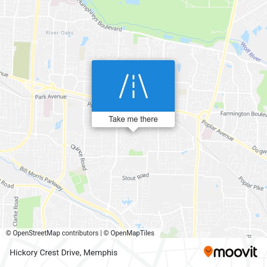 Hickory Crest Drive map