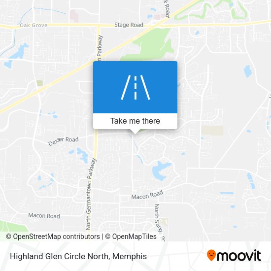 Highland Glen Circle North map