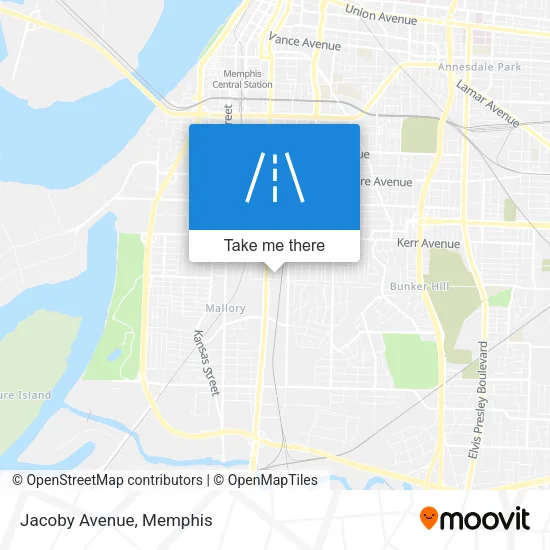 Jacoby Avenue map