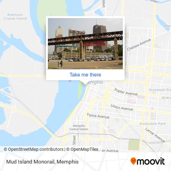 Mud Island Monorail map