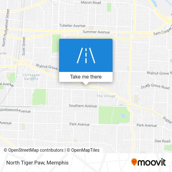 Mapa de North Tiger Paw