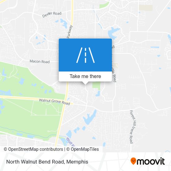 North Walnut Bend Road map