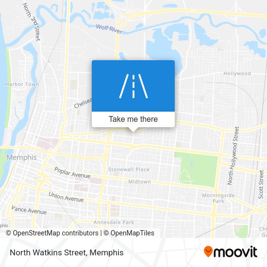 North Watkins Street map