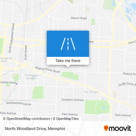 Mapa de North Woodland Drive