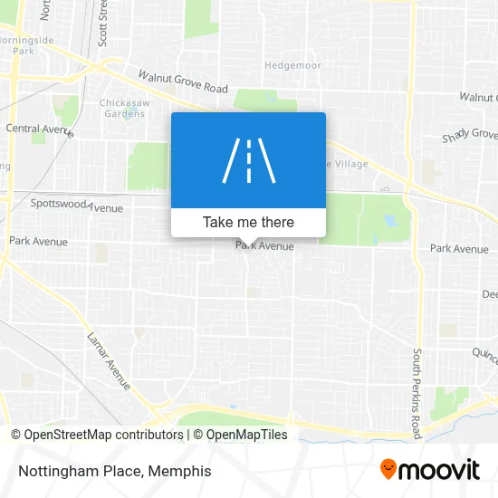 Nottingham Place map