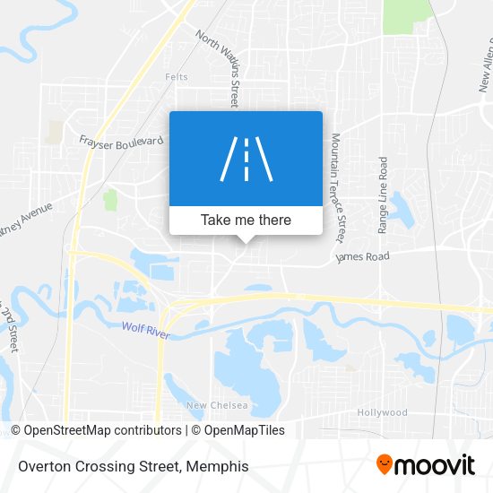 Mapa de Overton Crossing Street