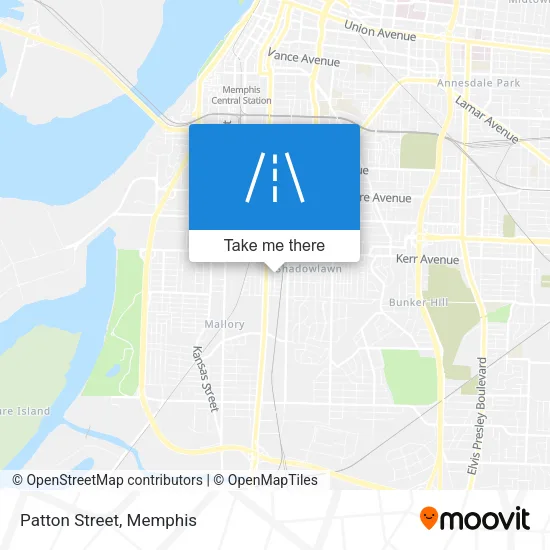 Patton Street map
