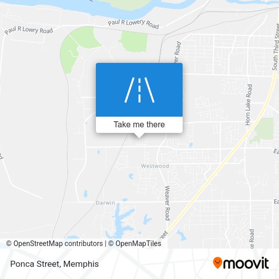 Ponca Street map