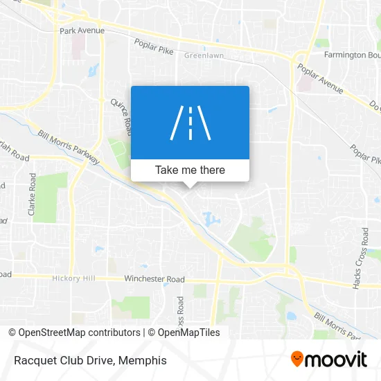 Racquet Club Drive map