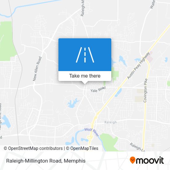 Raleigh-Millington Road map
