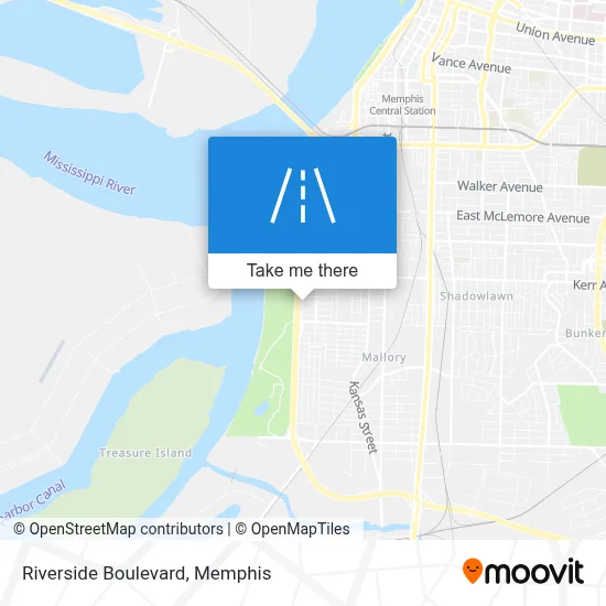 Riverside Boulevard map