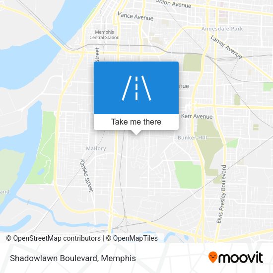 Shadowlawn Boulevard map