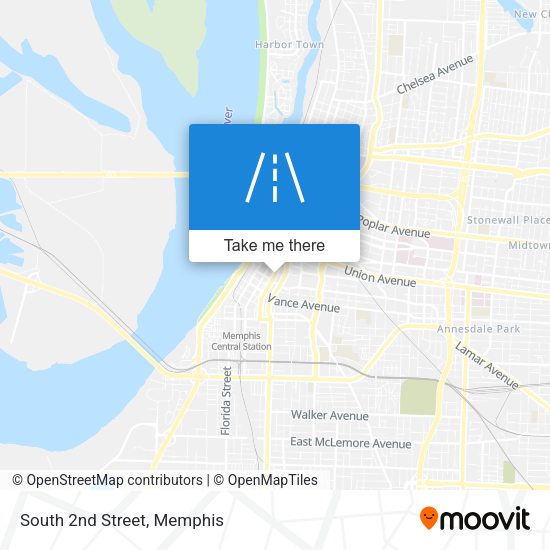 Mapa de South 2nd Street